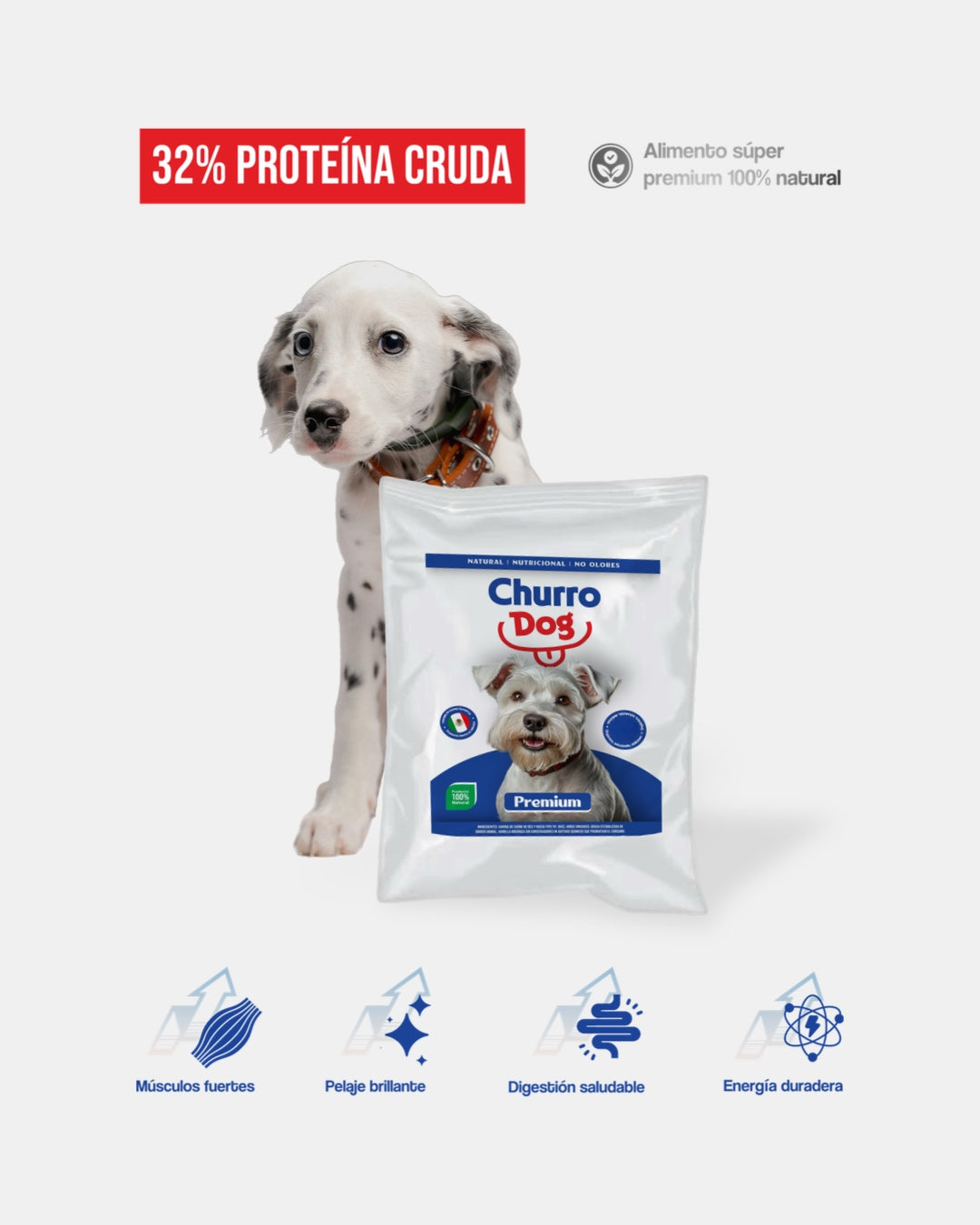 ChurroDog 1 kg – Croquetas Super Premium para Perros Felices