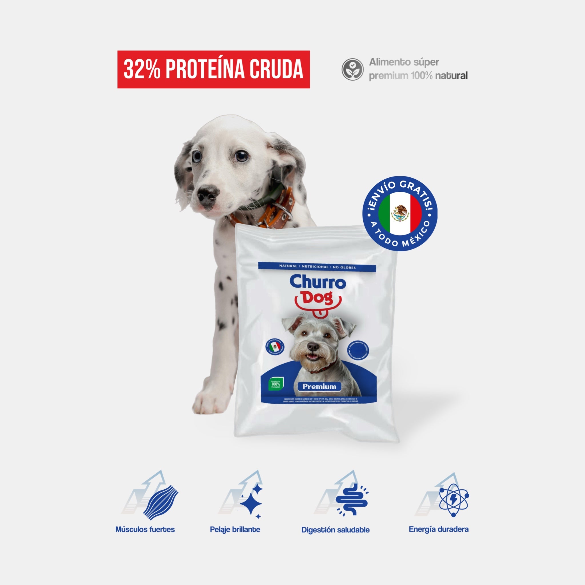 ChurroDog 1 kg – Croquetas Super Premium para Perros Felices