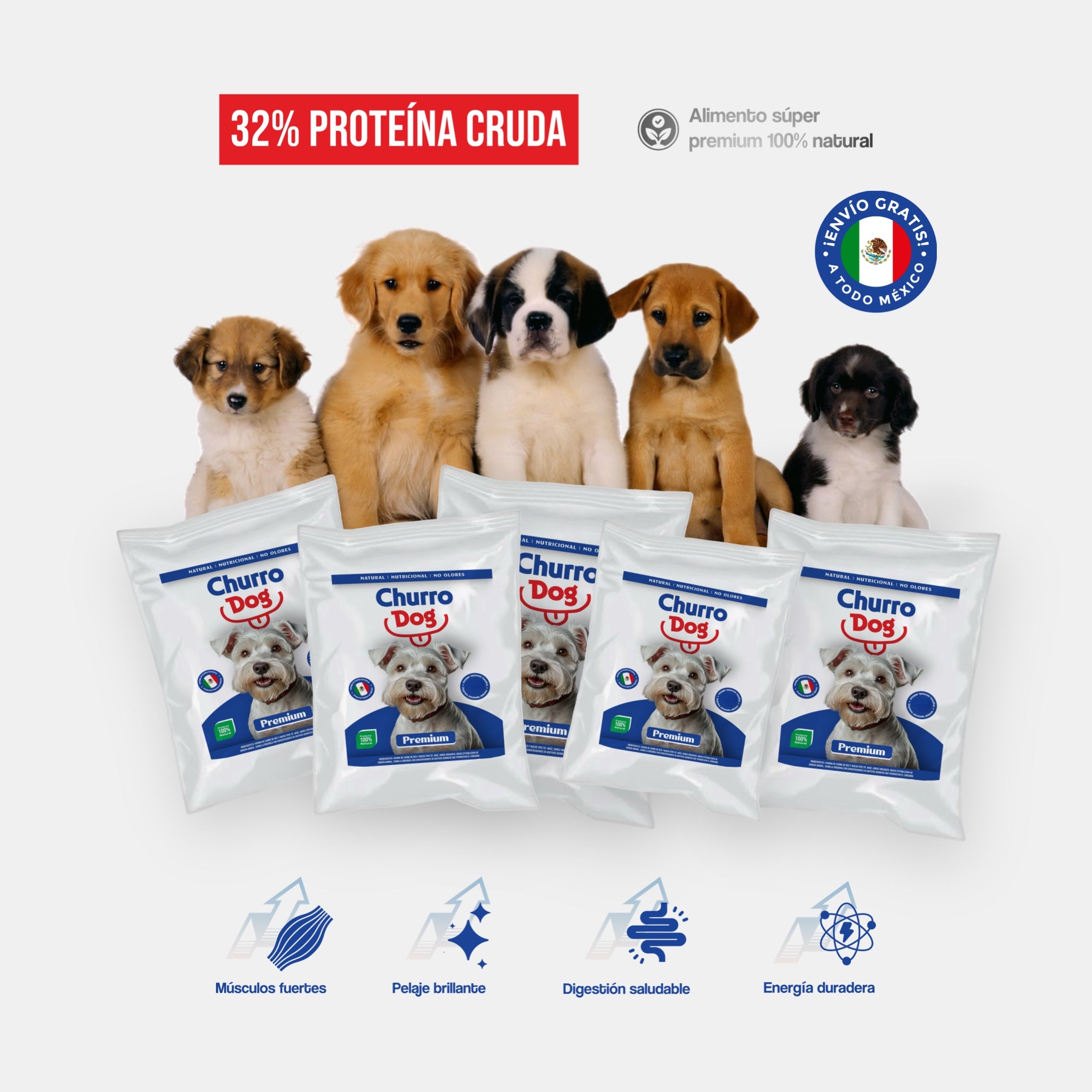 ChurroDog 5 kg – Croquetas Super Premium para Perros Felices